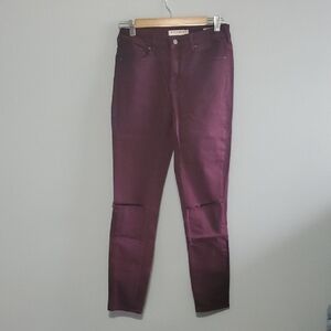 Bullhead Denim Co Jeans Womens Size 27 Size 4 Deep Burgundy High Rise Skinniest